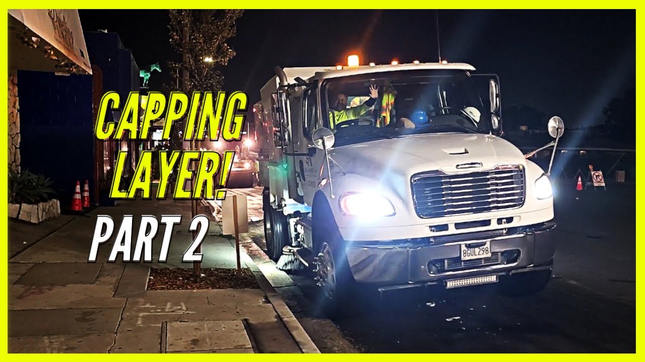 USA - CENTINELA AVE. ROAD CONSTRUCTION - ASPHALT CAPPING LAYER - PART 2  @MasterWorkers