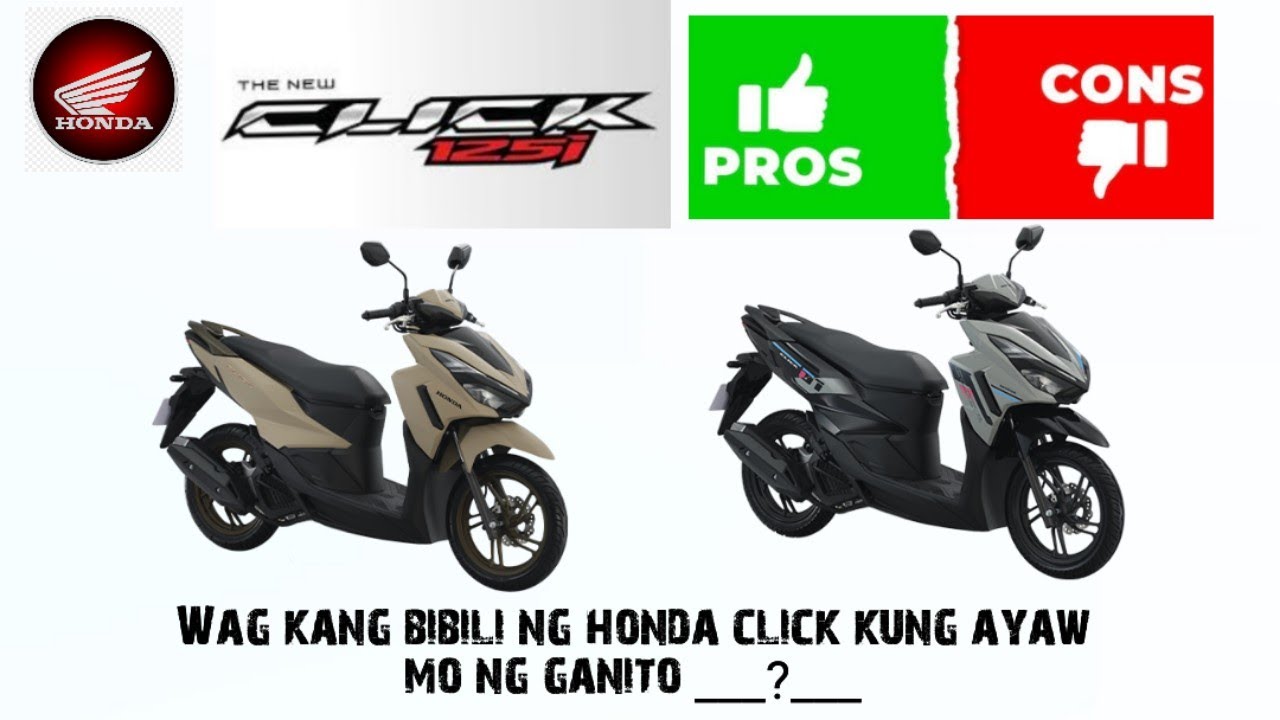 Pros and Cons ng Honda Click 125i (V3/V4)