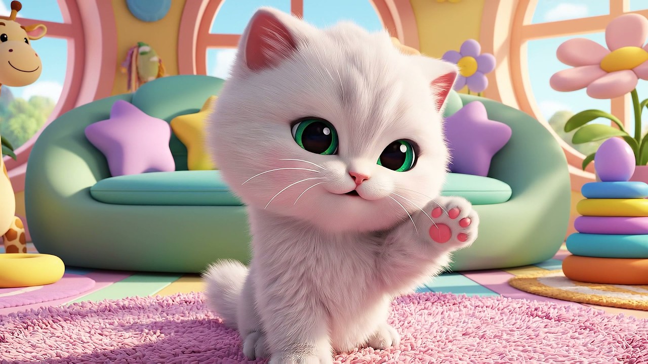 Patas de Gatito Feliz Hacen Tap Tap Tap | Canciones de Mascotas y Ritmos para Niños