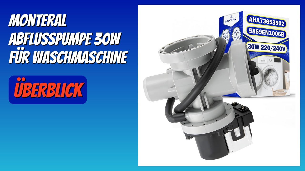 BEWERTUNG (2026): MONTERAL Abflusspumpe 30W für Waschmaschine. Infos