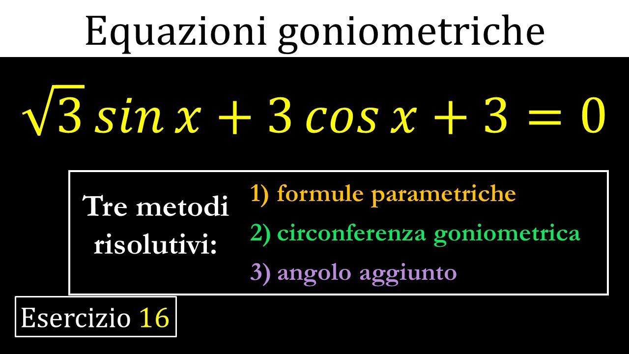 Equazione goniometrica lineare