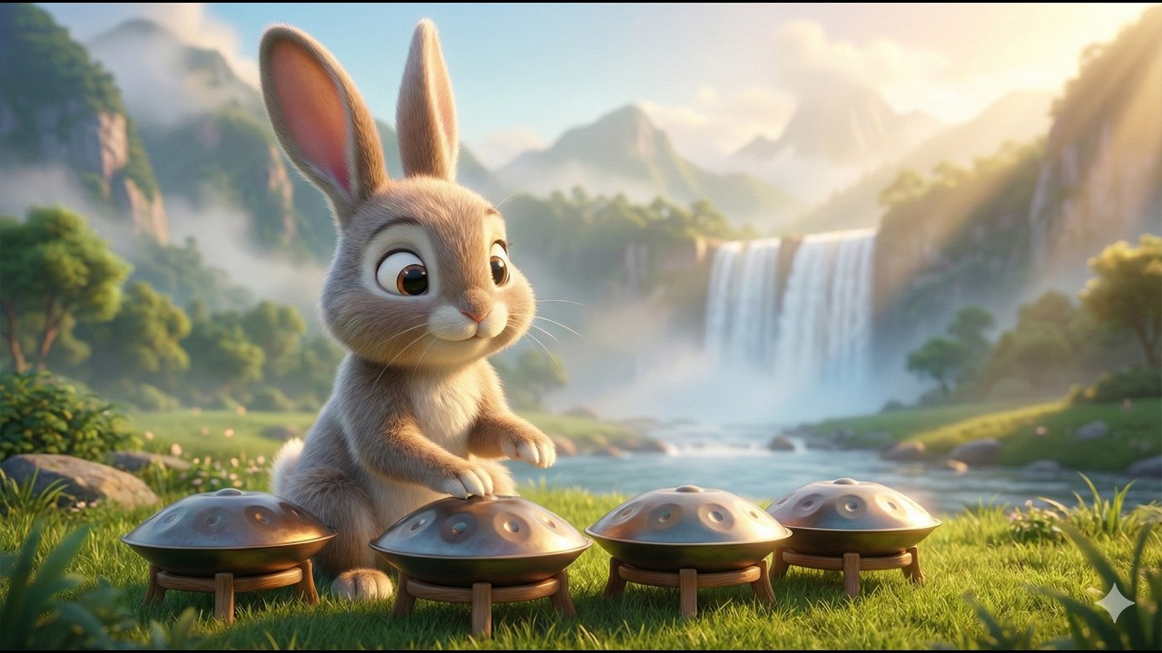 Bunny Zen Spa 🐰 | Soft Handpan Music for Peace