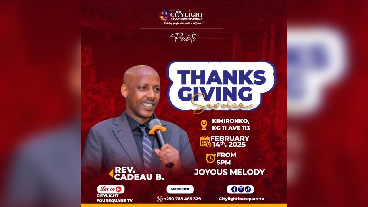 FOURSQUARE TV ||THANKS GIVING  SERVICE WITH   REV. CADEAU   GISA  - 14.02.2025