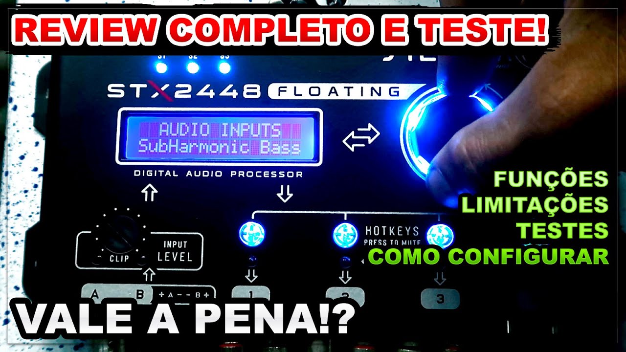 Processador Stetsom STX 2448 Floating Review Como configurar Subharmonic Bass Limiter Pico e RMS