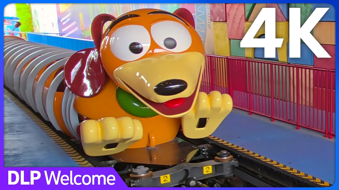 [4K On Ride] Slinky Dog Dash - Front Row POV - Disney World - Disney's Hollywood Studios