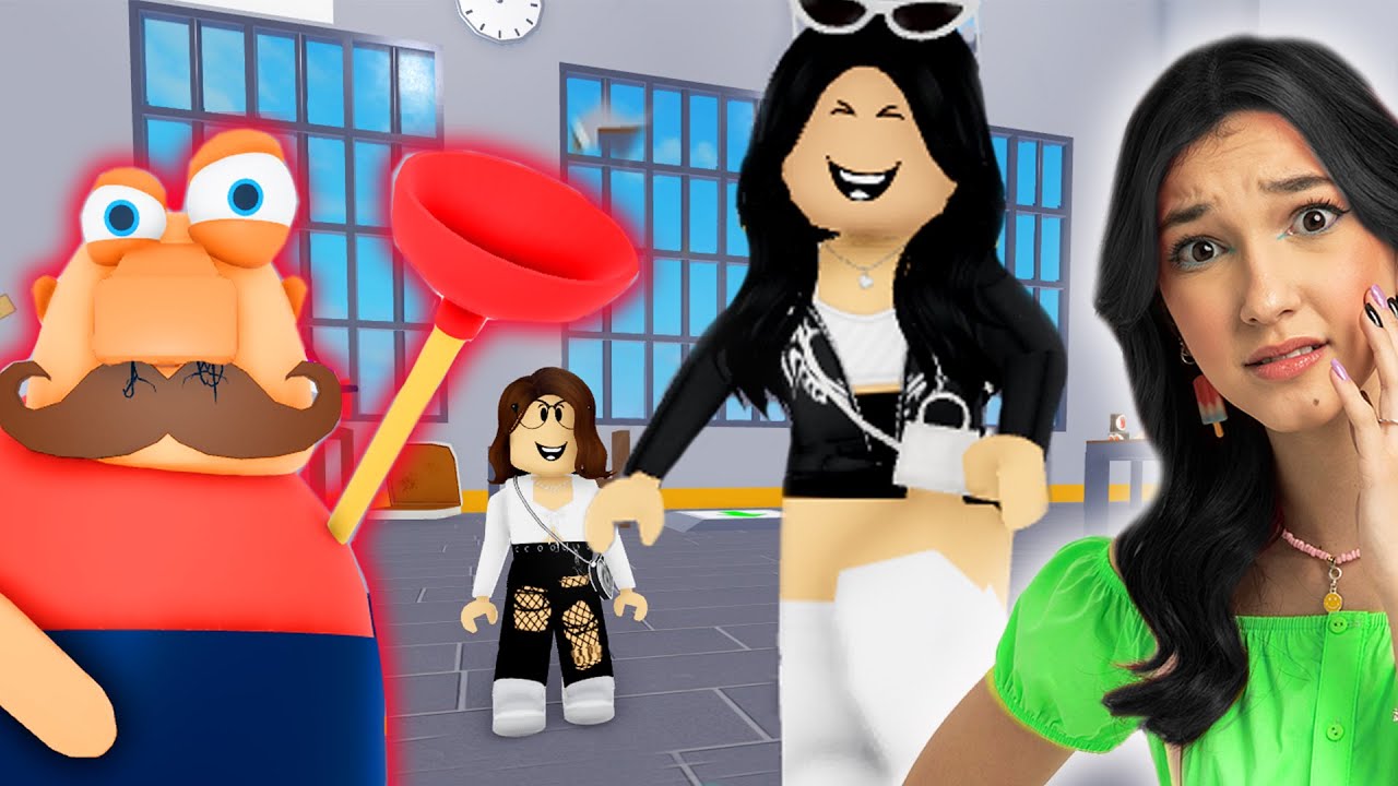 Fiquei Gigante para Fugir do Professor Maluco (School Grow Obby) | Luluca Games