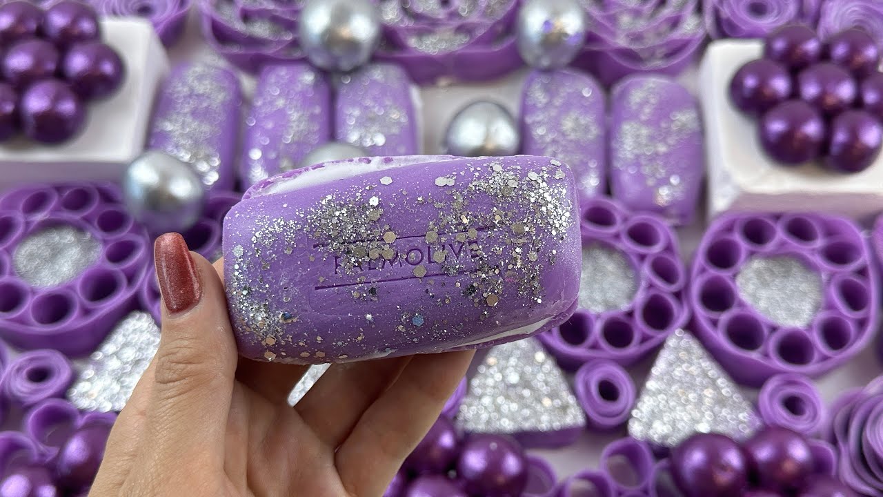 ASMR SOAP ★ Compilation set soap ★ Crushing soap boxes with glitter, foam & starch ★ Clay cracking ★