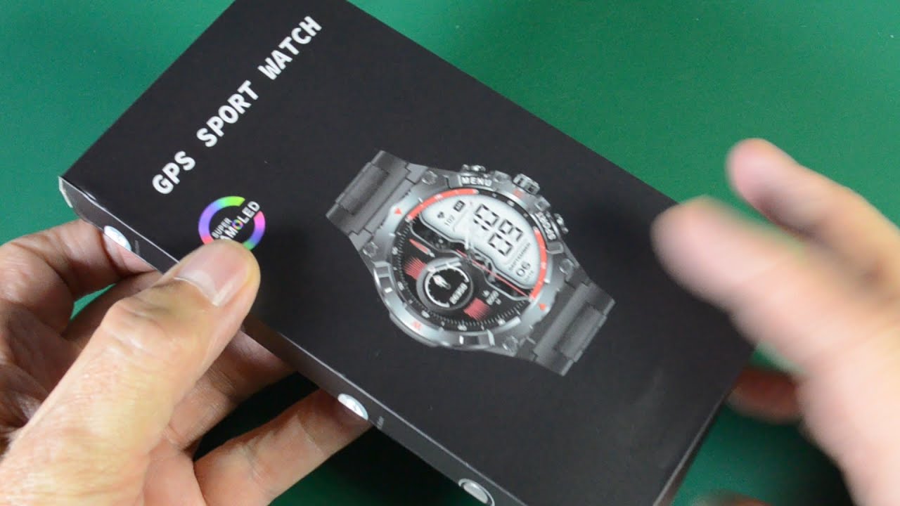 NOWOŚĆ 2025 od TEMU - TG02 Wojskowy smartwatch z GPS AOD i funkcją połączeń BT - rozpakowanie (li...