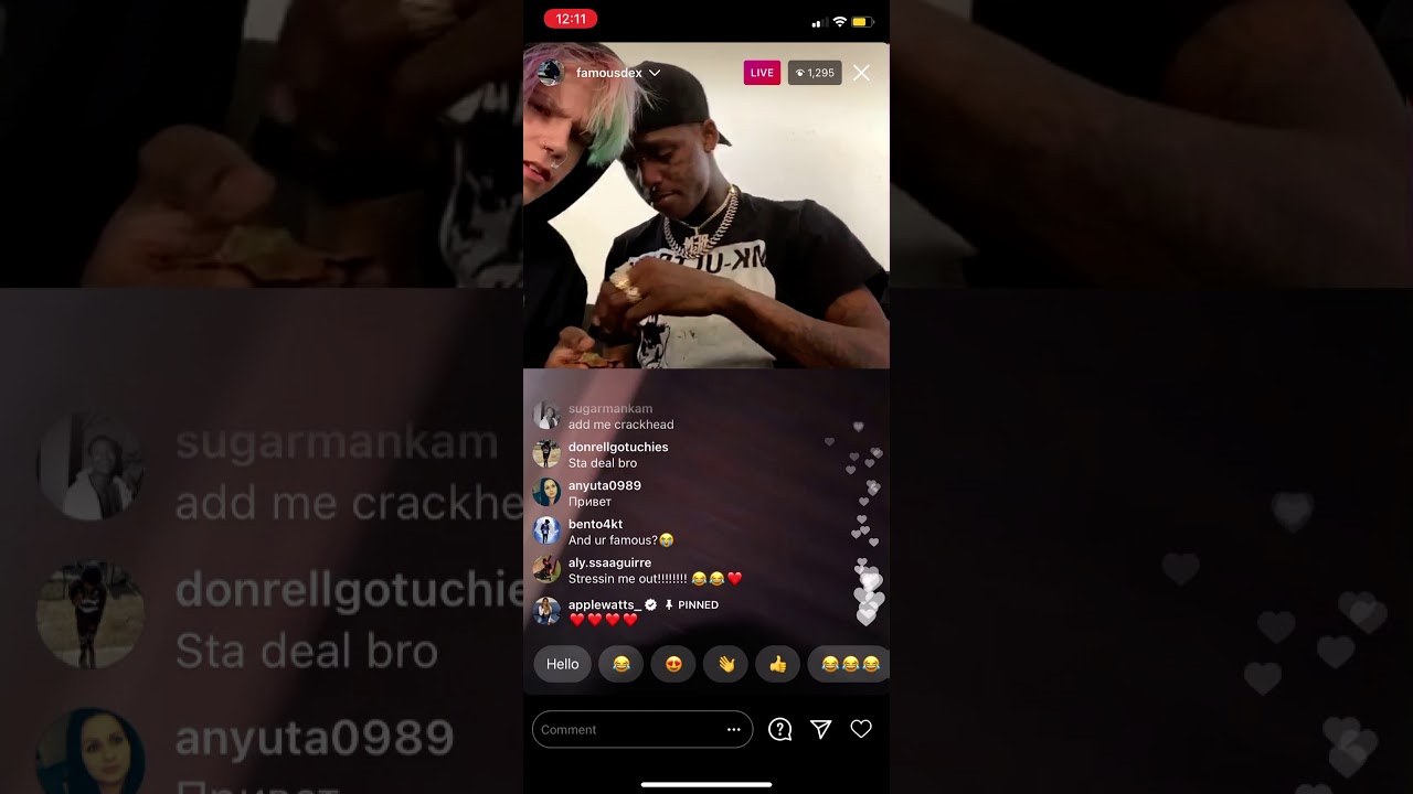 Famous dex kicks fan off Instagram live who wanted to rap for him lolz