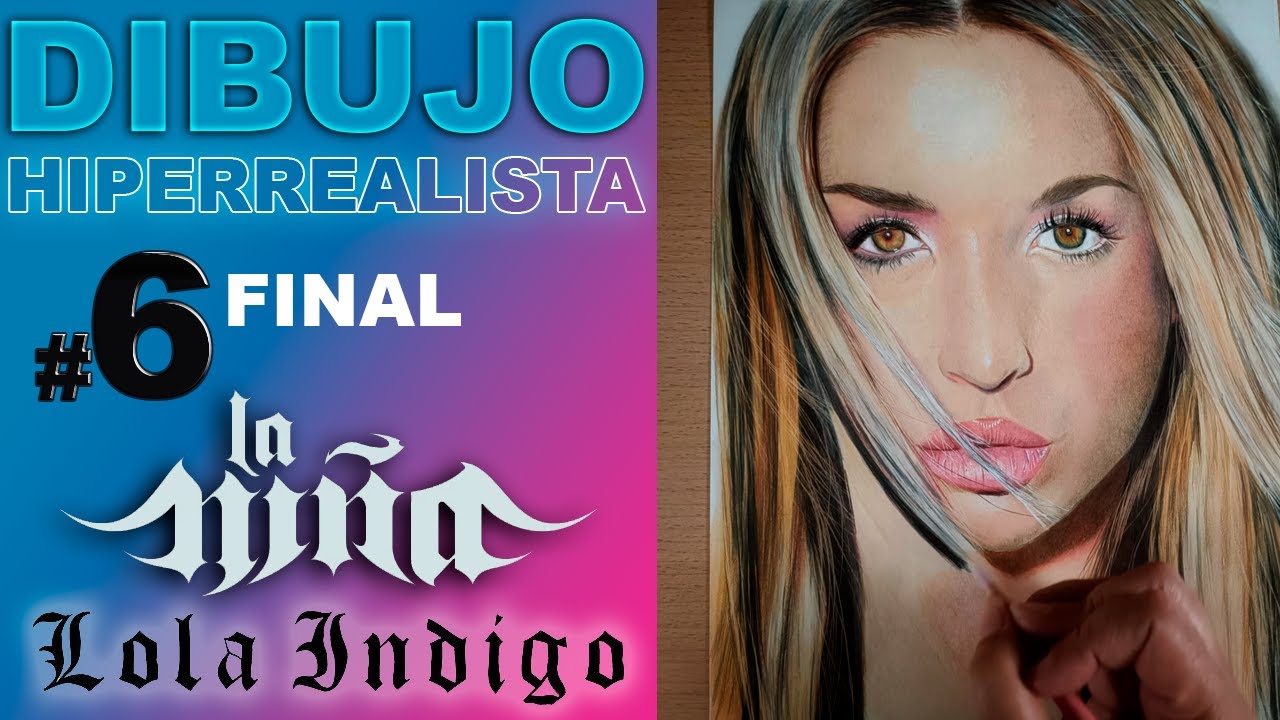 Cómo dibujar un ROSTRO HIPERREALISTA con Lápices de colores en TIEMPO REAL/LOLA INDIGO PARTE 6