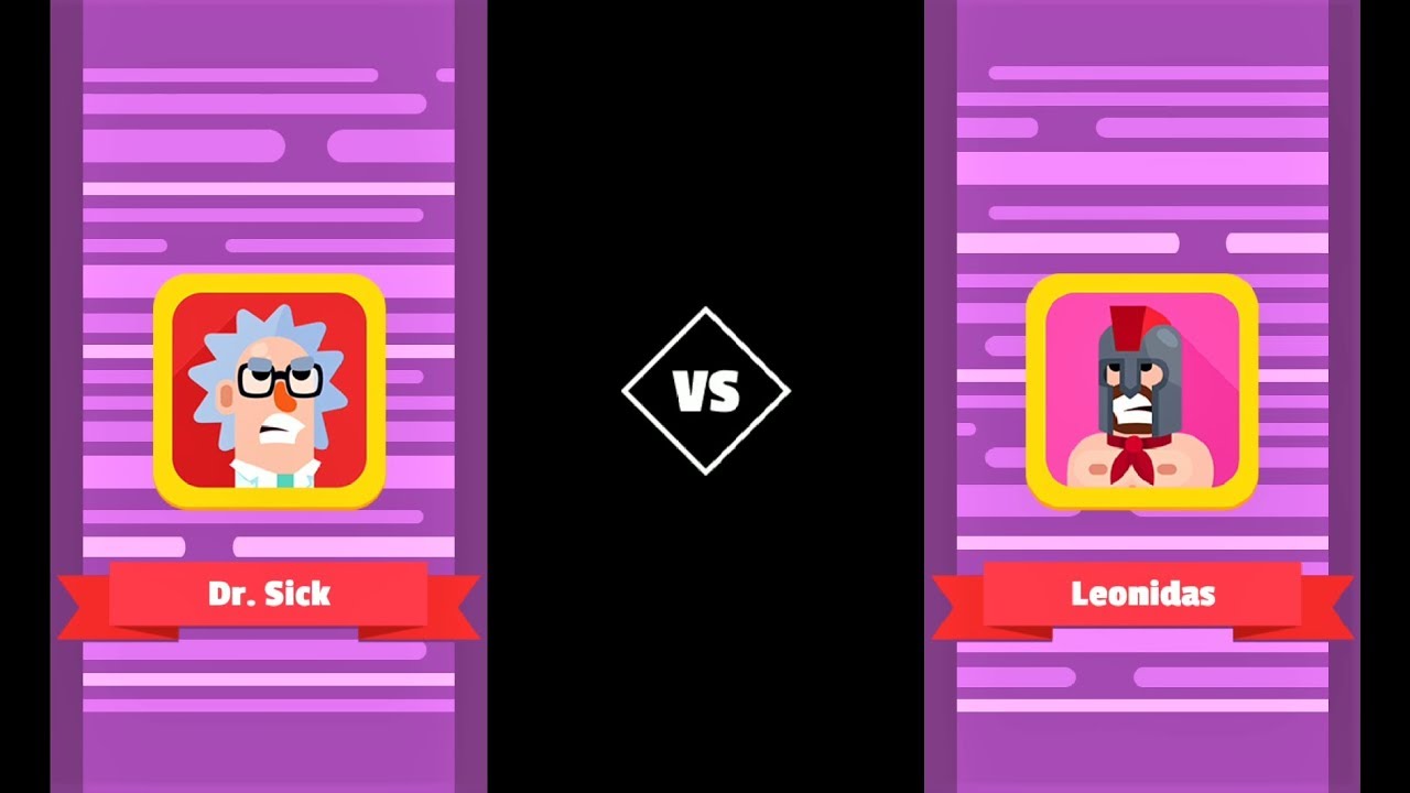 Dr. Sick Vs Leonidas Bowmasters Gameplay