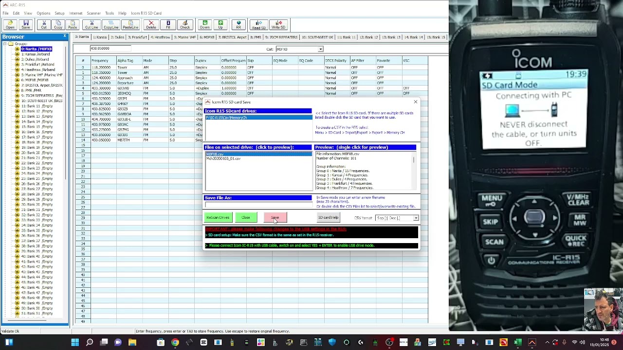 RC15 ARC BUTEL Software Free Trial  - ICOM IC-R15 Receiver