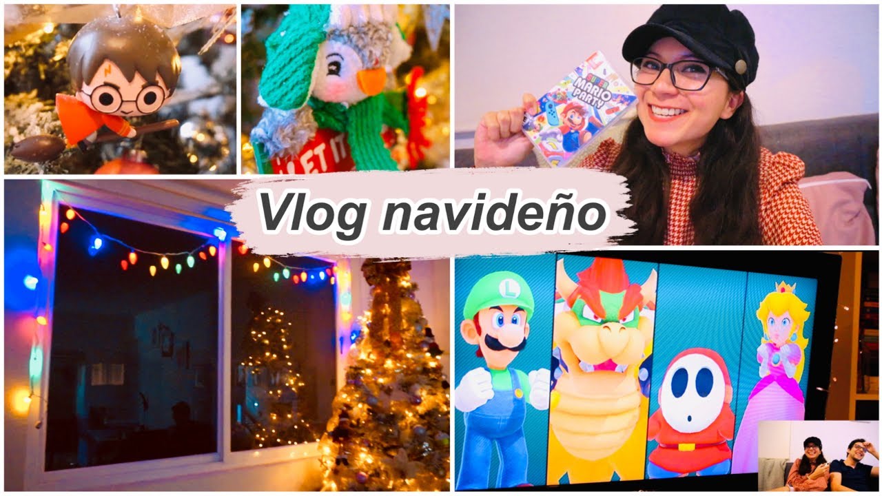 UN DÍA CONMIGO 🎄PONIENDO EL ÁRBOL DE NAVIDAD Y JUGANDO MARIO PARTY ⭐️ Vlog navideño