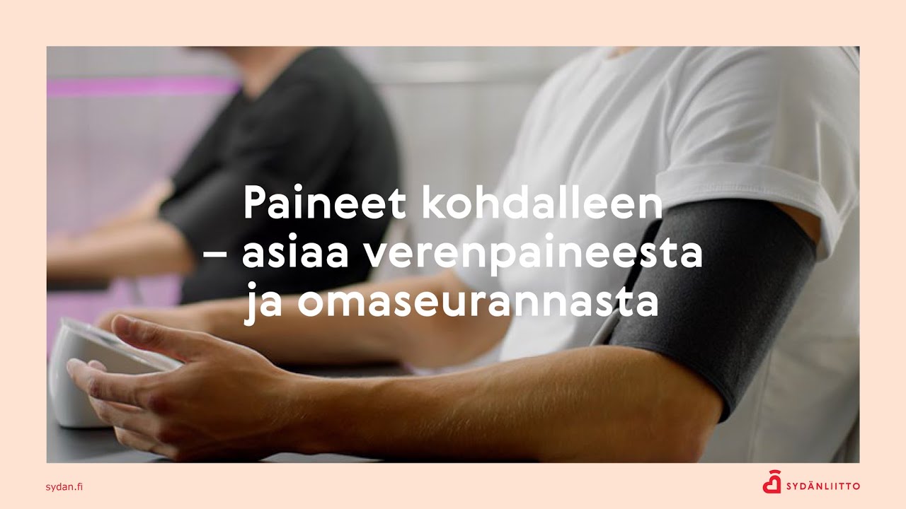 Sydänliiton verkkoluento |  Paineet kohdalleen – asiaa verenpaineesta ja omaseurannasta
