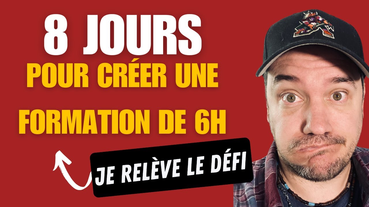 Comment créer une formation en 8 jours. Est-ce possible d'avoir de la qualité ?