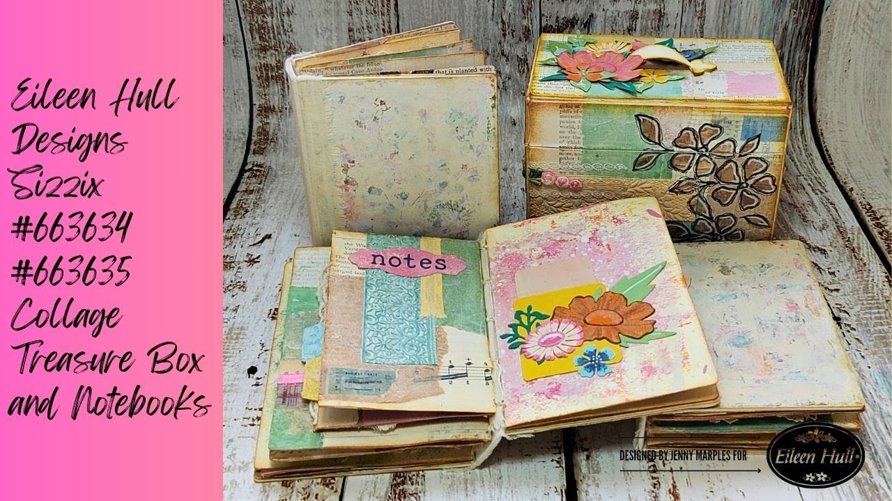 Flip Through of Eileen Hull Designs Collage Treasure Box and Notebooks