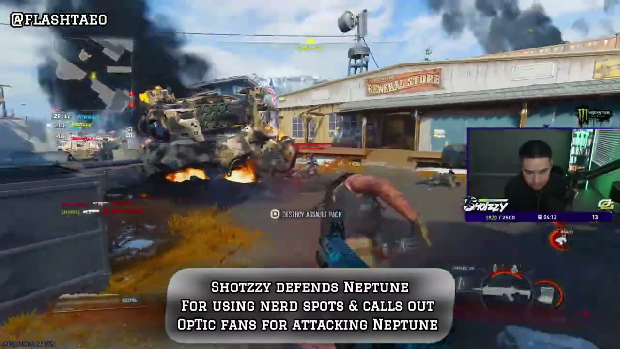 Shotzzy defends Neptune and his nerd spots after OpTic fans attack Neptune. 