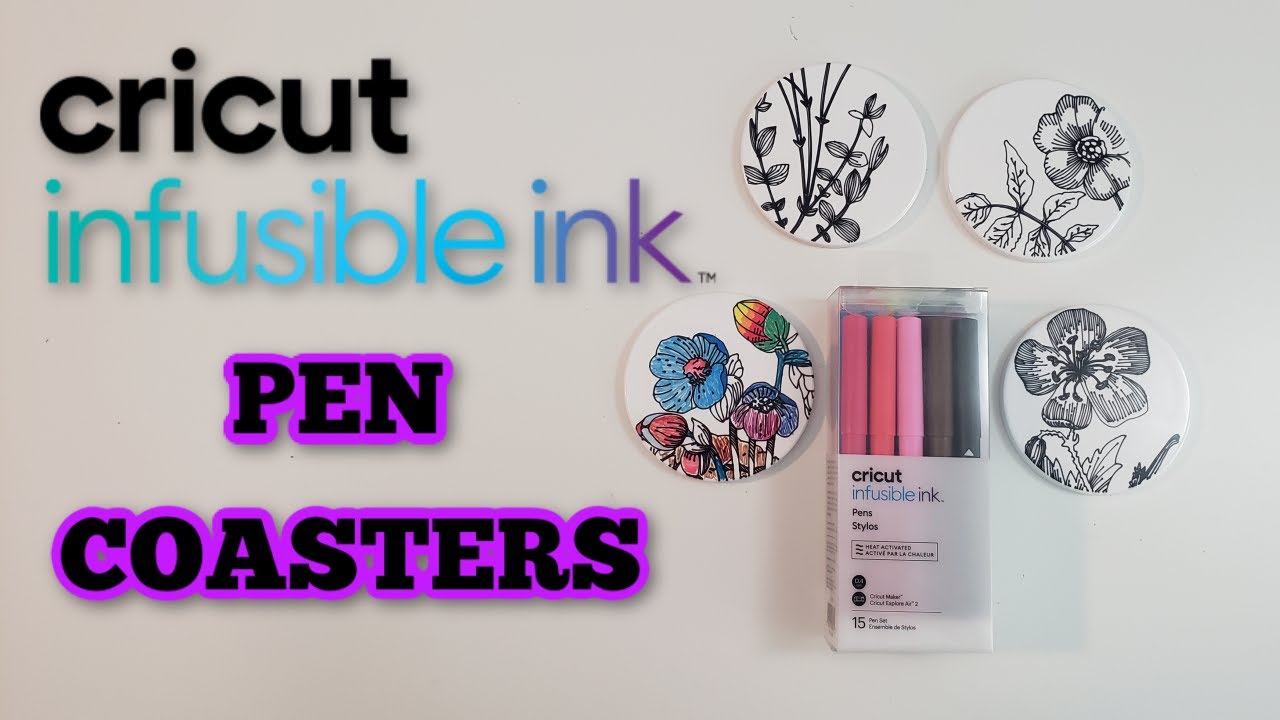 How to use Cricut Infusible Ink Pens - Coasters - Draw with Cricut