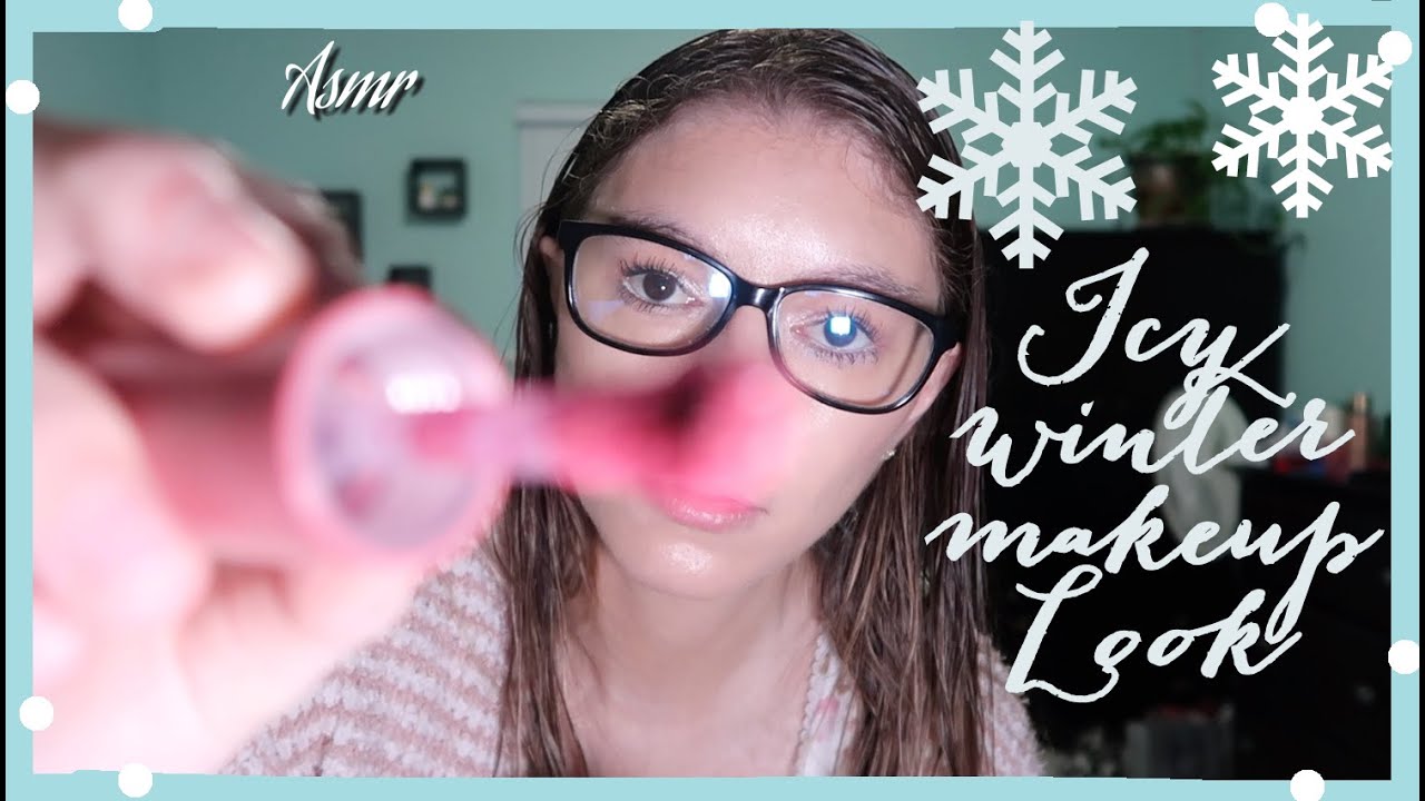 ASMR icy winter makeup look