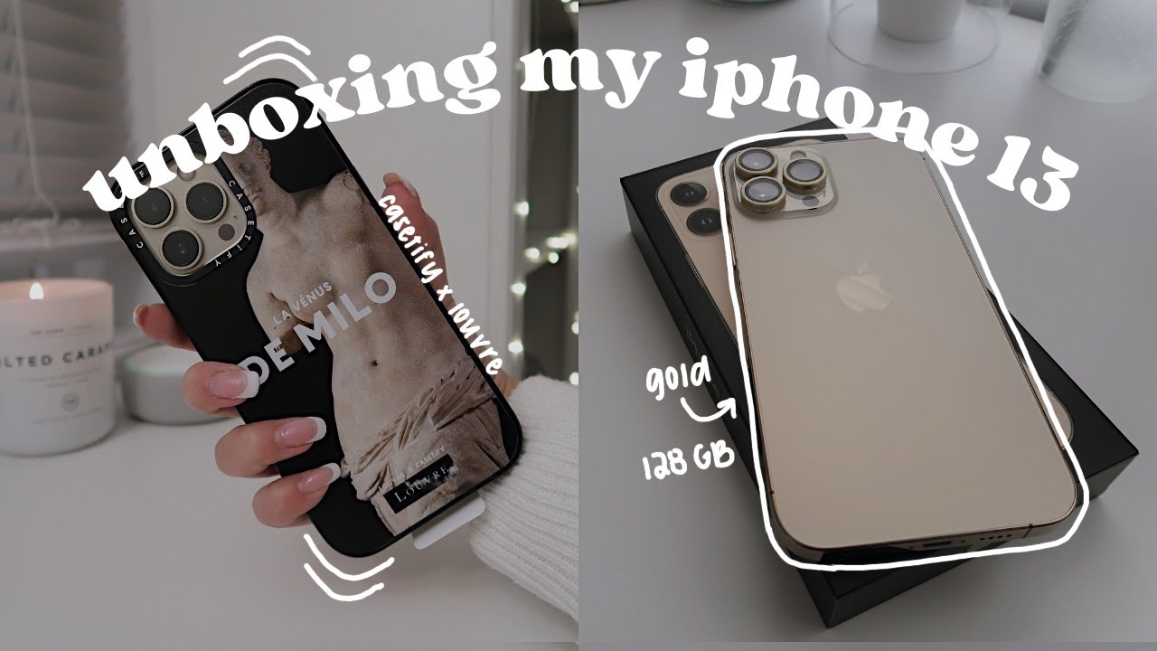 unboxing my gold iphone 13 pro max ✨