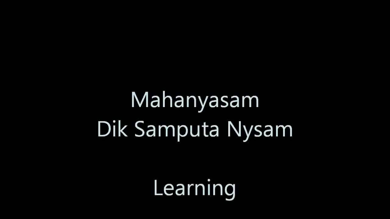 Mahanyasam - Dik Samputa Nyasam (R5 DSB)