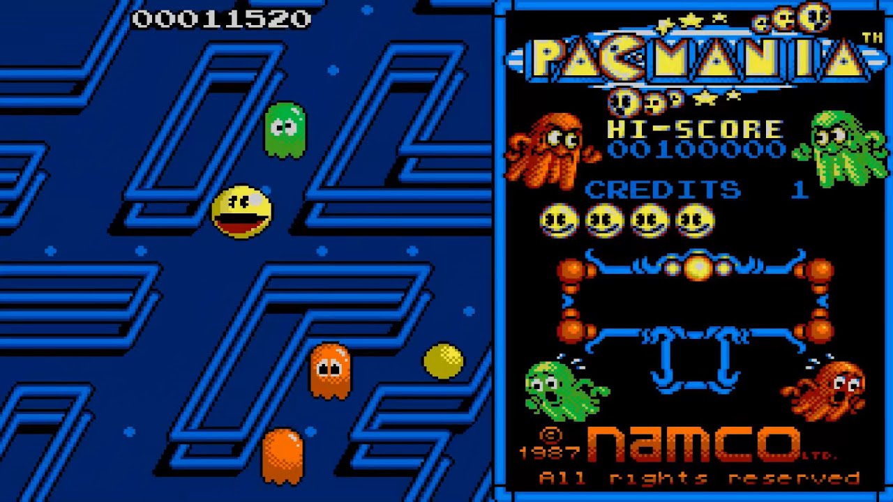 ATARI FALCON PACMANIA ST VERSION CHEAT PAC MANIA PACMAN 3D CLONE PAC MAN Namco 87 Grandslam Entertai