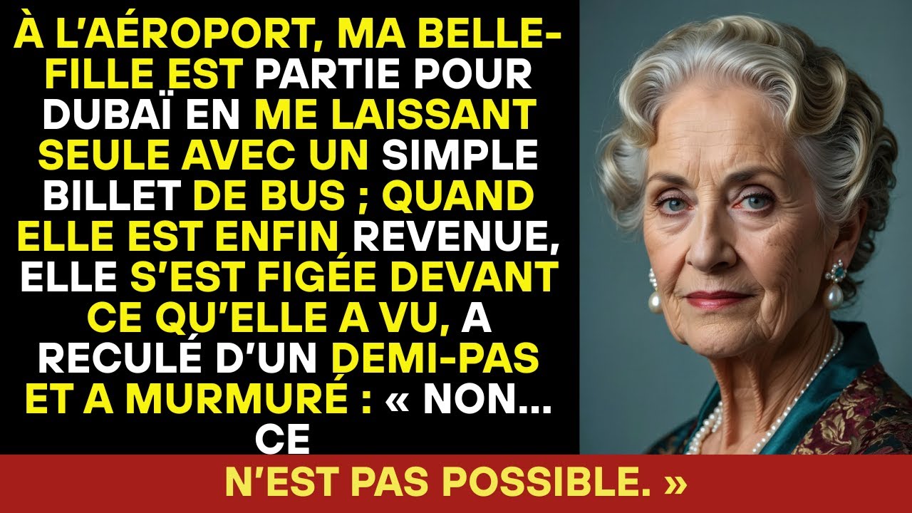 À l’aéroport, ma belle-fille partit à Dubaï et me laissa un simple ticket de bus… À son retour…
