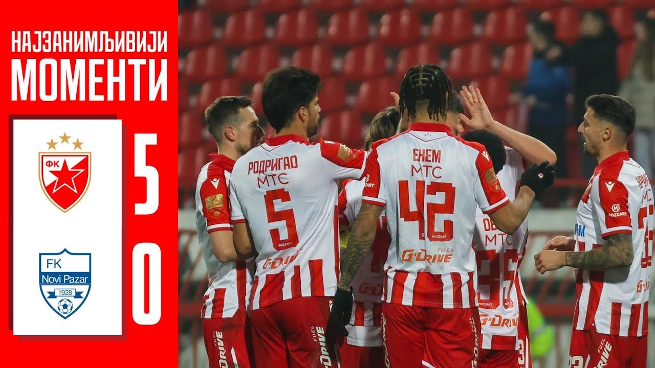 Црвена звезда - Нови Пазар 5:0, најбољи моменти