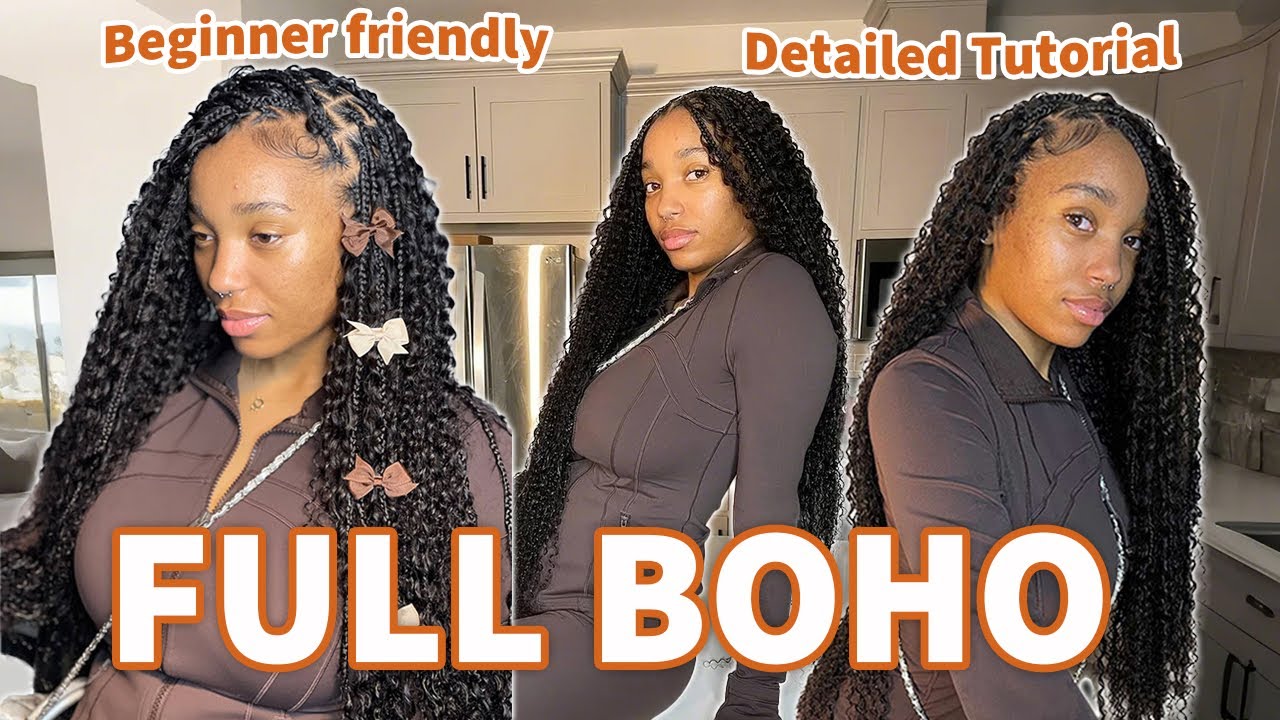 2025 Beginner Friendly Full Boho Knotless Tutorial ft. Eayon Hair 20