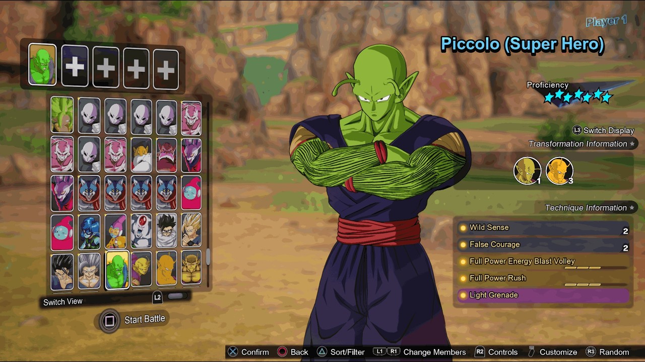 Dragon Ball Sparking Zero - Piccolo (Super Hero) VS Raditz SSJ 4