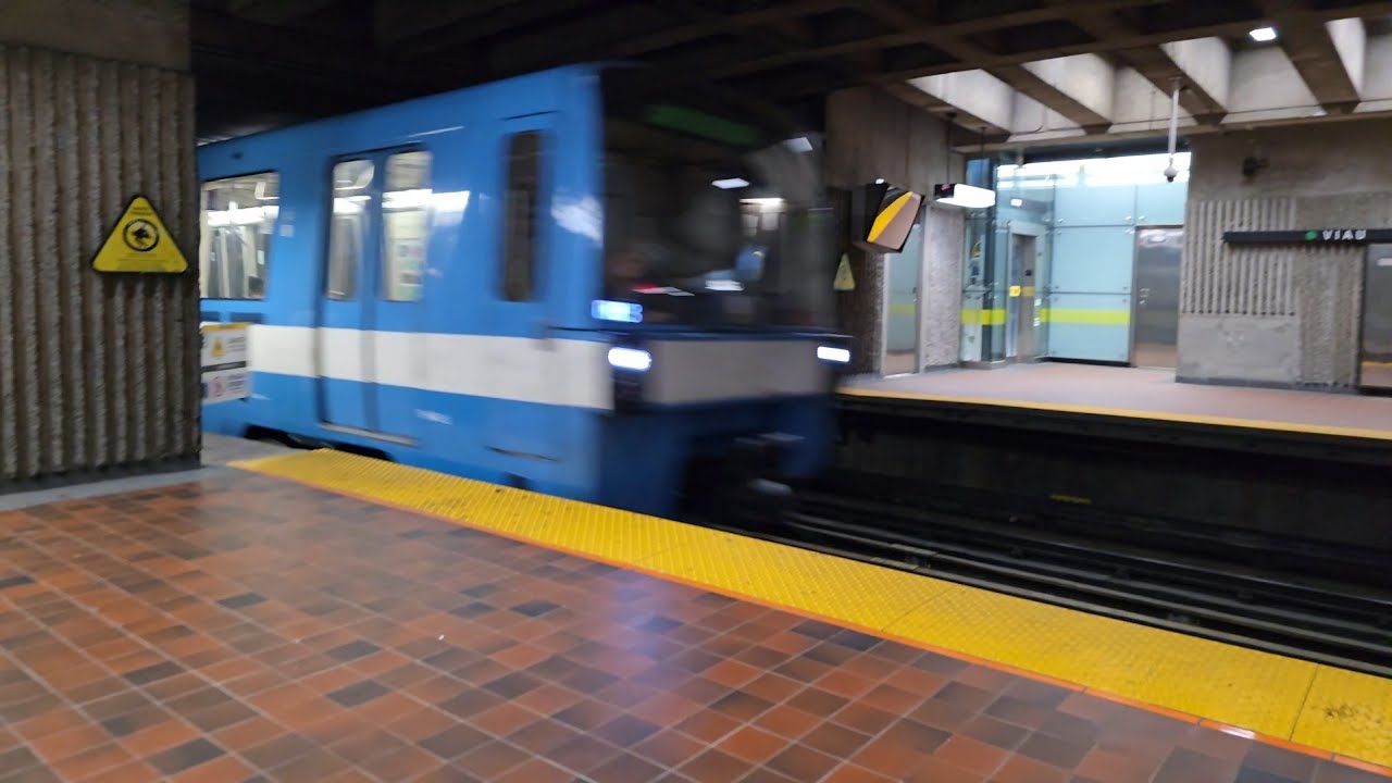 Montréal Métro ride aboard an MR-73 on the Green Line 🟢 Viau station to Berri-UQAM station
