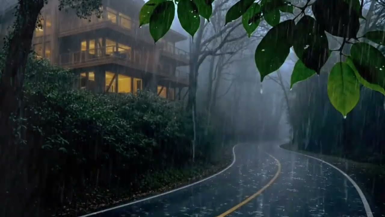Heavy Rain and Thunderstorm on a Tin Roof | Night Sounds for Deep Sleep & Relaxation