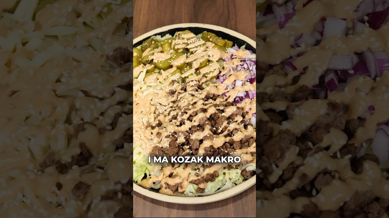 FIT Sałatka BIG MAC 🍔 #coocharz #sałatka #jedzenie #fitprzepis #przepisy #shorts
