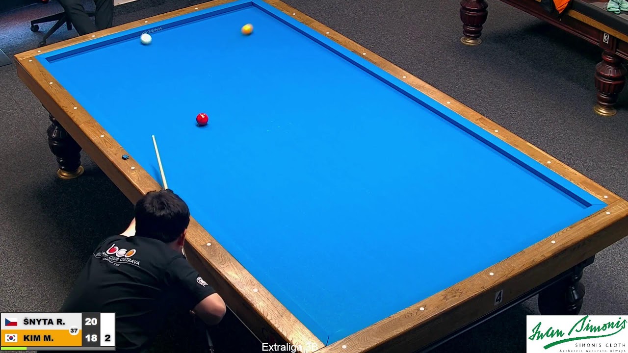 Czech league | 3-cushion | D2 | 22th round | Moojung KIM v Radek Šnyta