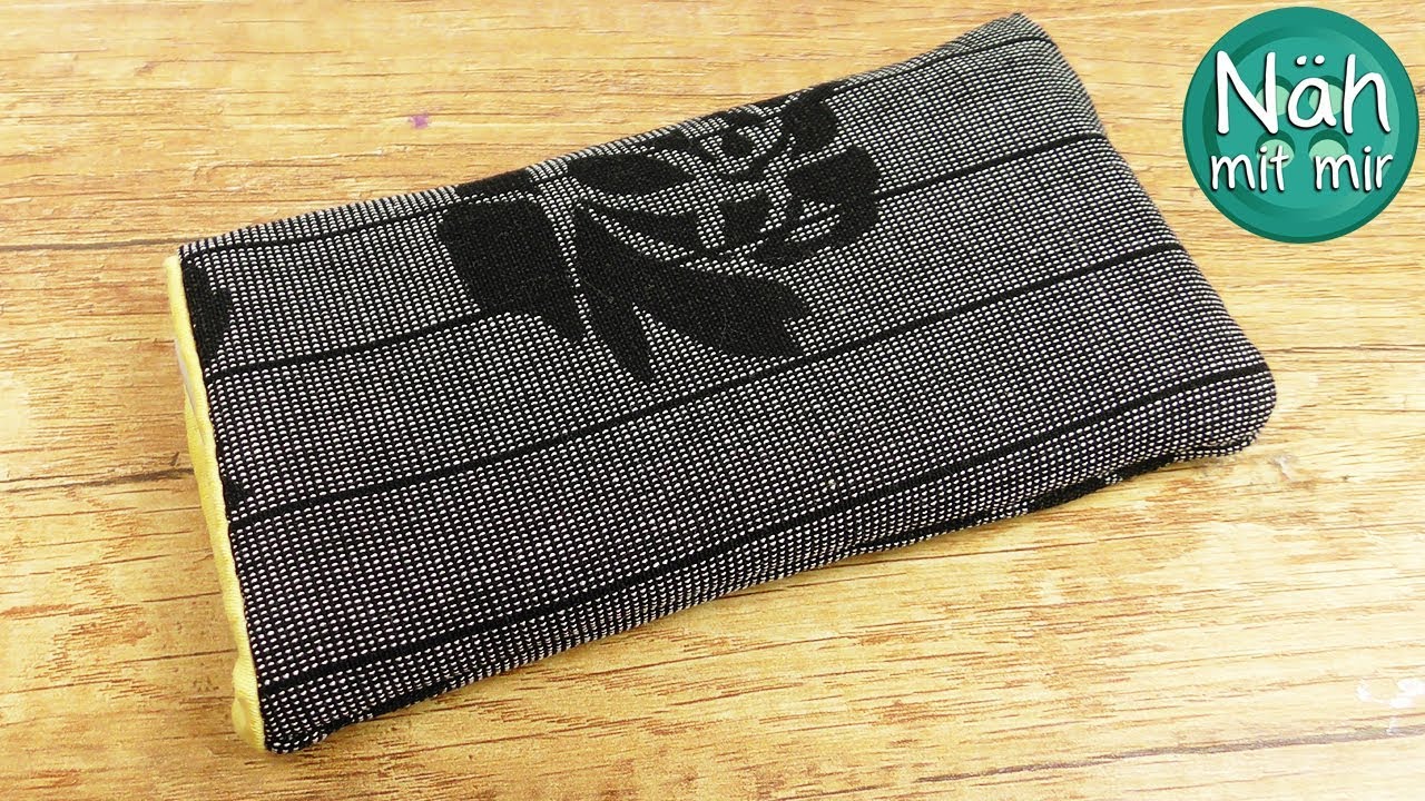 Handytasche nähen ohne Schnittmuster | Nähen für Anfänger | Handyhülle zum wenden | Näh mit mir!