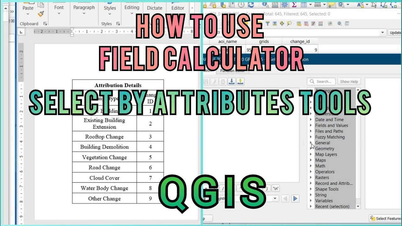 QGIS Tutorial | How To Use Select Attributes and Field Calculator in QGIS | Advance Attributes Fill