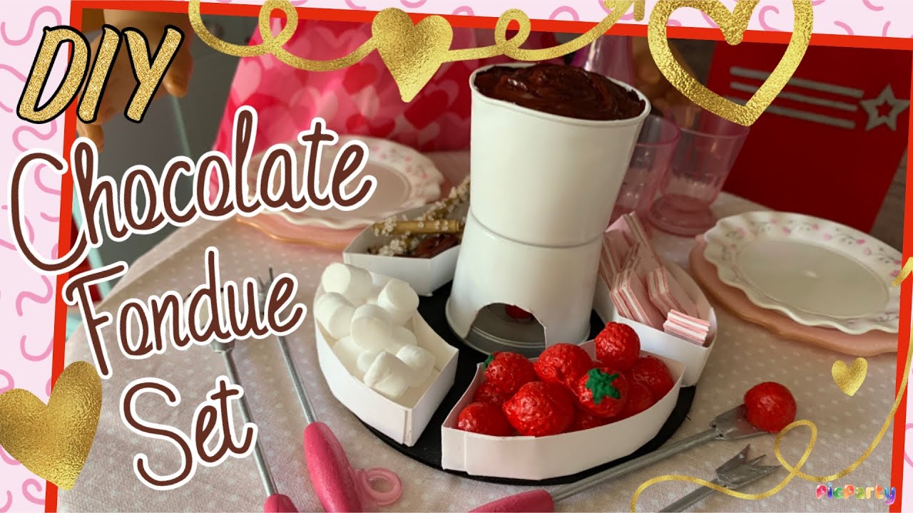 DIY American Girl Valentine's Chocolate Fondue Set 💞🍫🫕