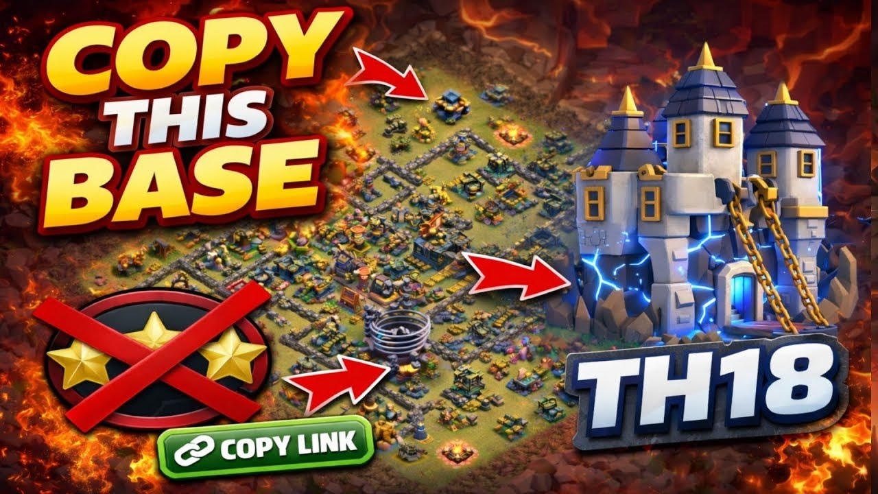 TH18 War Base Layout 🔥 Anti 3 Star | Clash of Clans | ClashwithBs