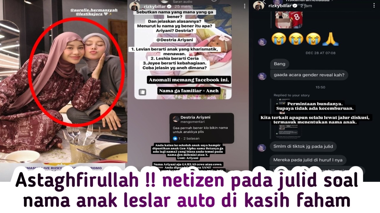 ASTAGHFIRULLAH LESLAR SAMPAI TURUN TANGAN,, NETIZEN BERI KOMENTAR JULID KE ANAK LESLAR