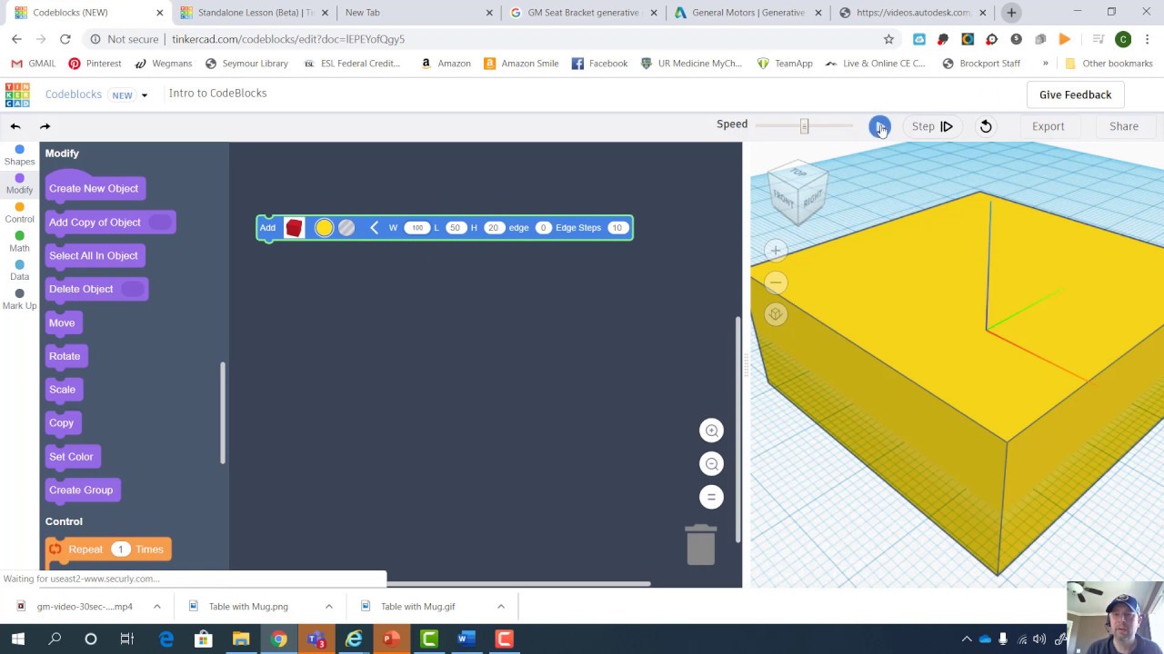 TinkerCad CodeBlocks Introduction