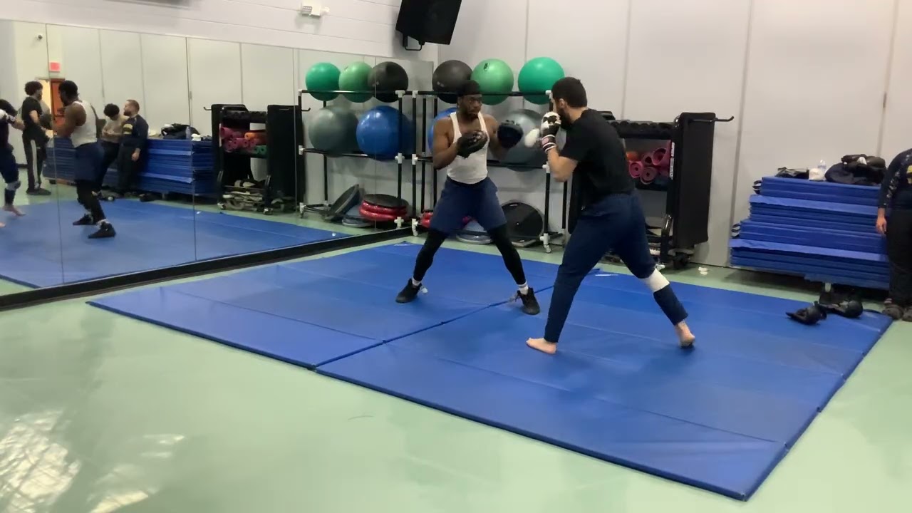 Round 2! Quick pad work with Akhi Ameer