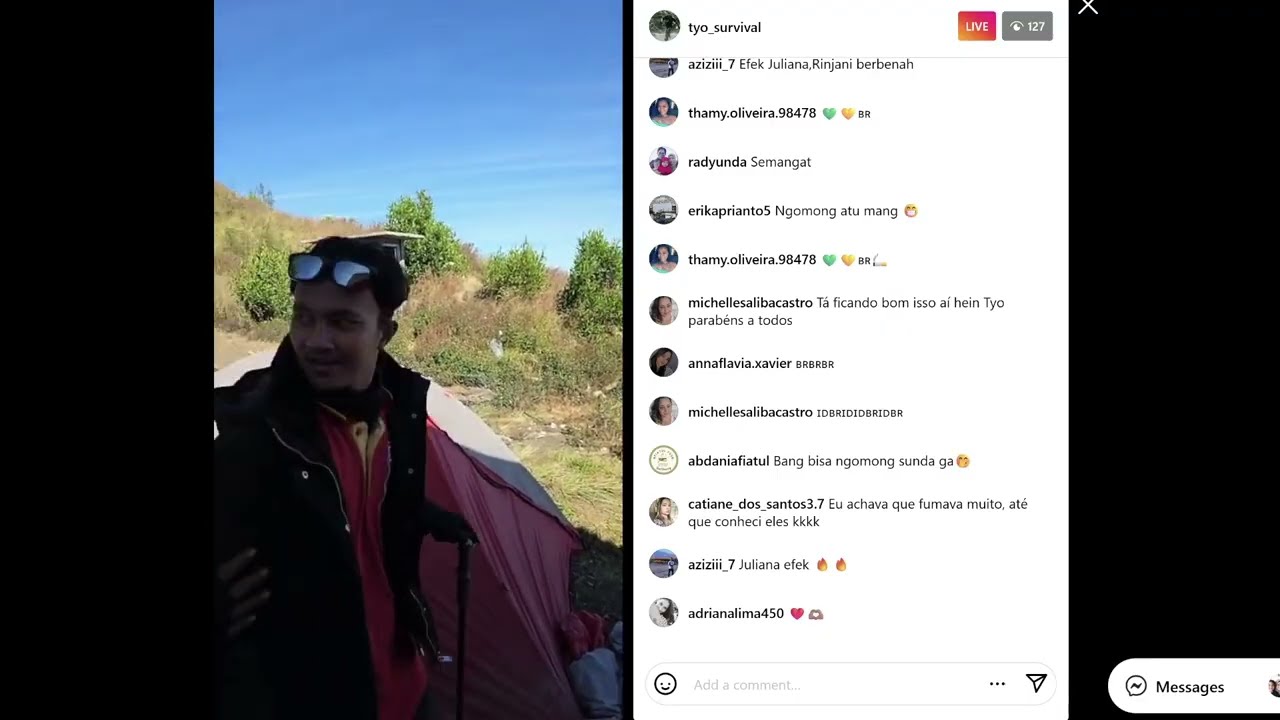 Tyo Survival Live IG dari Pelawangan Rinjani (13/8/2025)