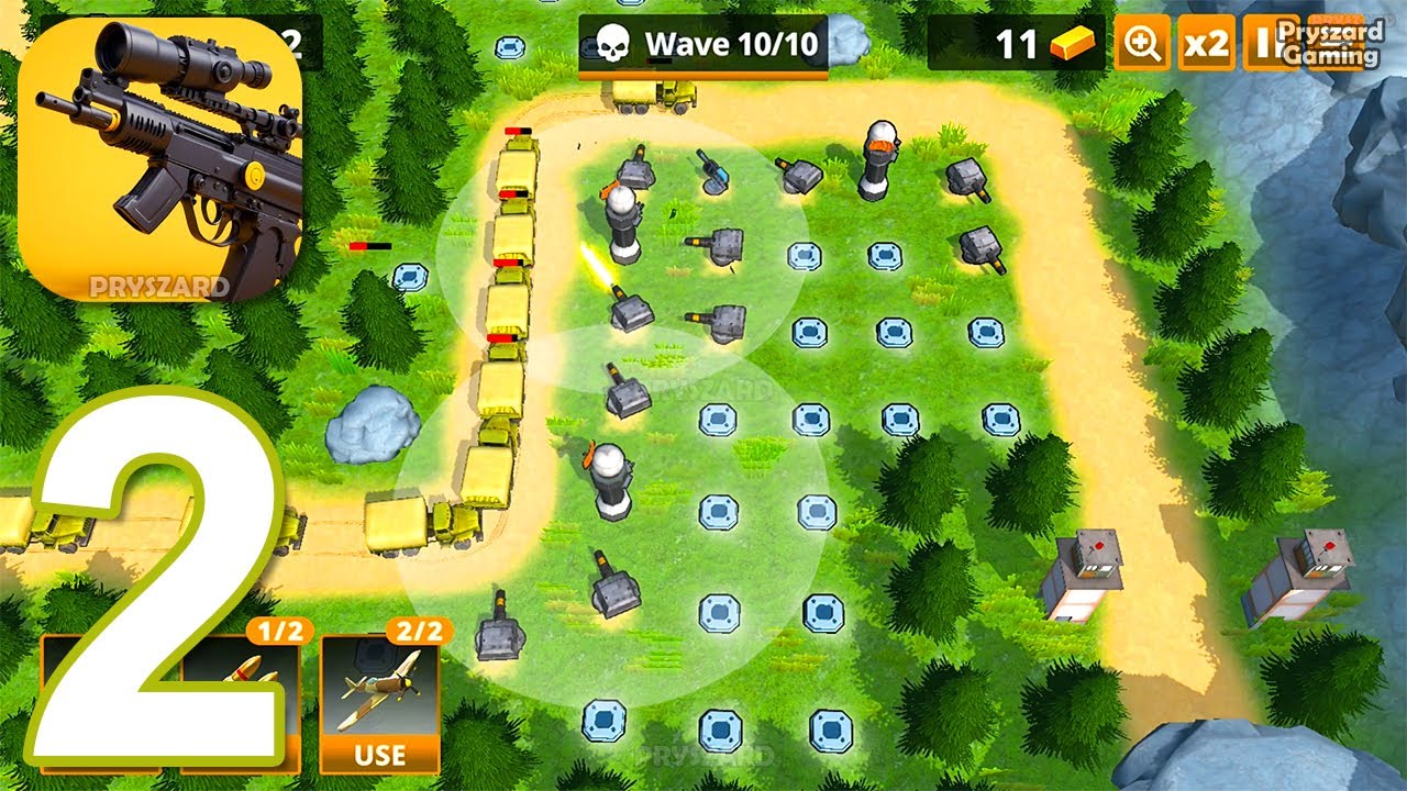 Command & Defend - Gameplay Walkthrough Part 2 Mobile Army Tower Defense Base Game