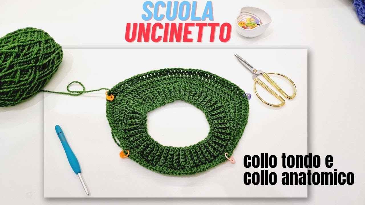 Sai farlo? come fare un collo tondo anatomico  a uncinetto