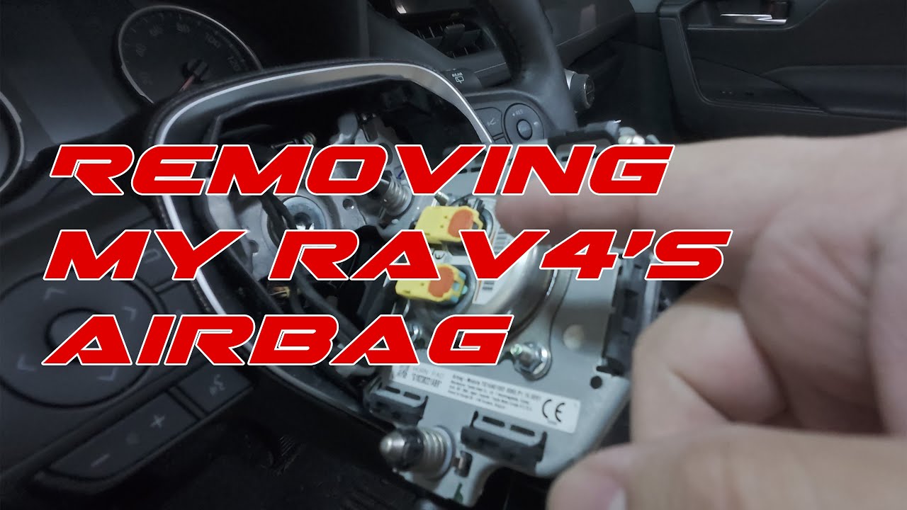 Снятие блока подушки безопасности звукового сигнала Rav4 5-го поколения