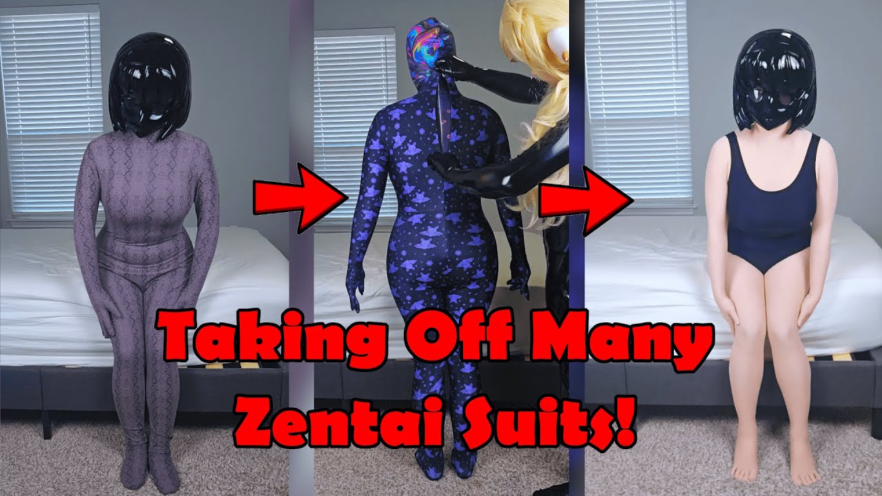Taking Off Seven (*Eight*) Zentai Suits! - Rumi Aida Kigurumi #zentai #costume #kigurumi #cosplay
