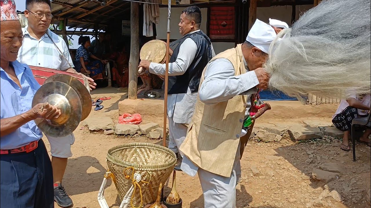 Traditional kirati nachhiring Rai community cultural Sakela Tosh festival in Eastern Nepal