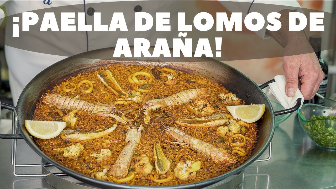 Paella de lomos de Araña