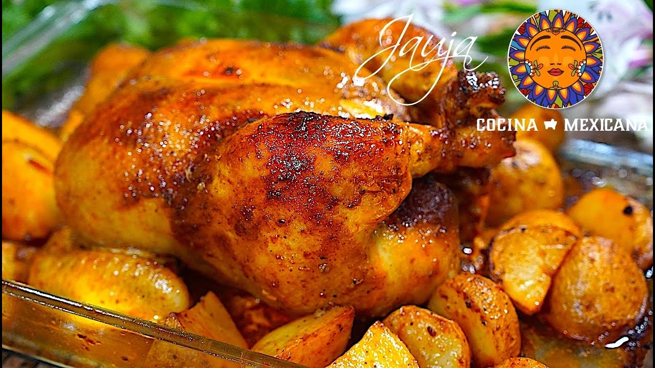 Pollo con Papas al Horno Doradito Por Fuera y Jugoso Por Dentro