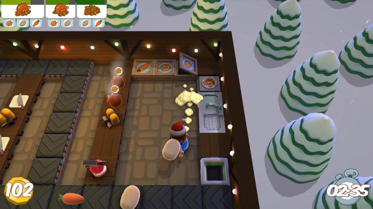 [Overcooked - DLC Festive Seasoning] Solo 1-5 3☆